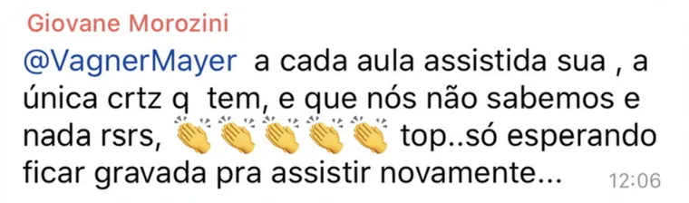 Depoimento de aluno do Acervo Institucional